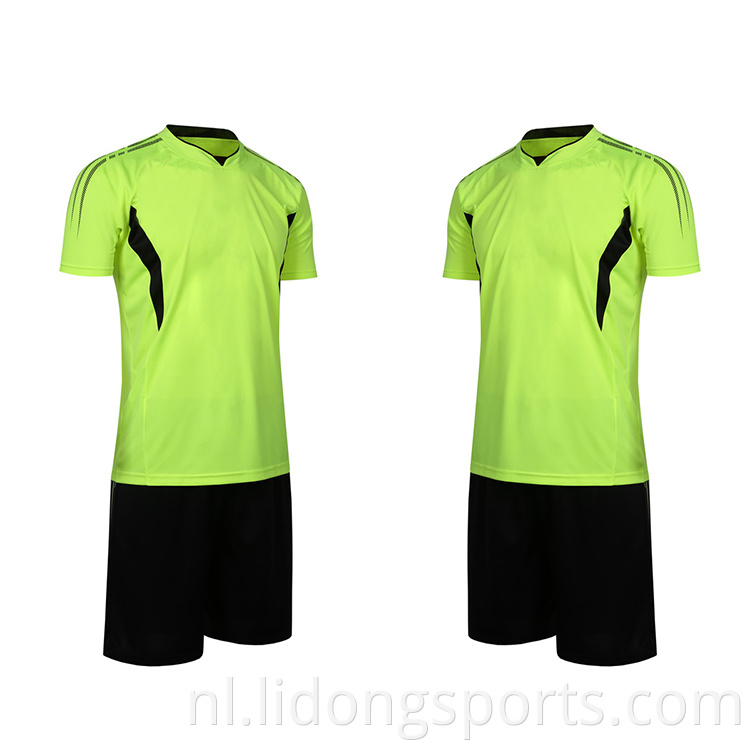 Low Moq uniformes de aangepaste voetbal voetbal uniform jersey voetbaltraining uniform voor groothandel